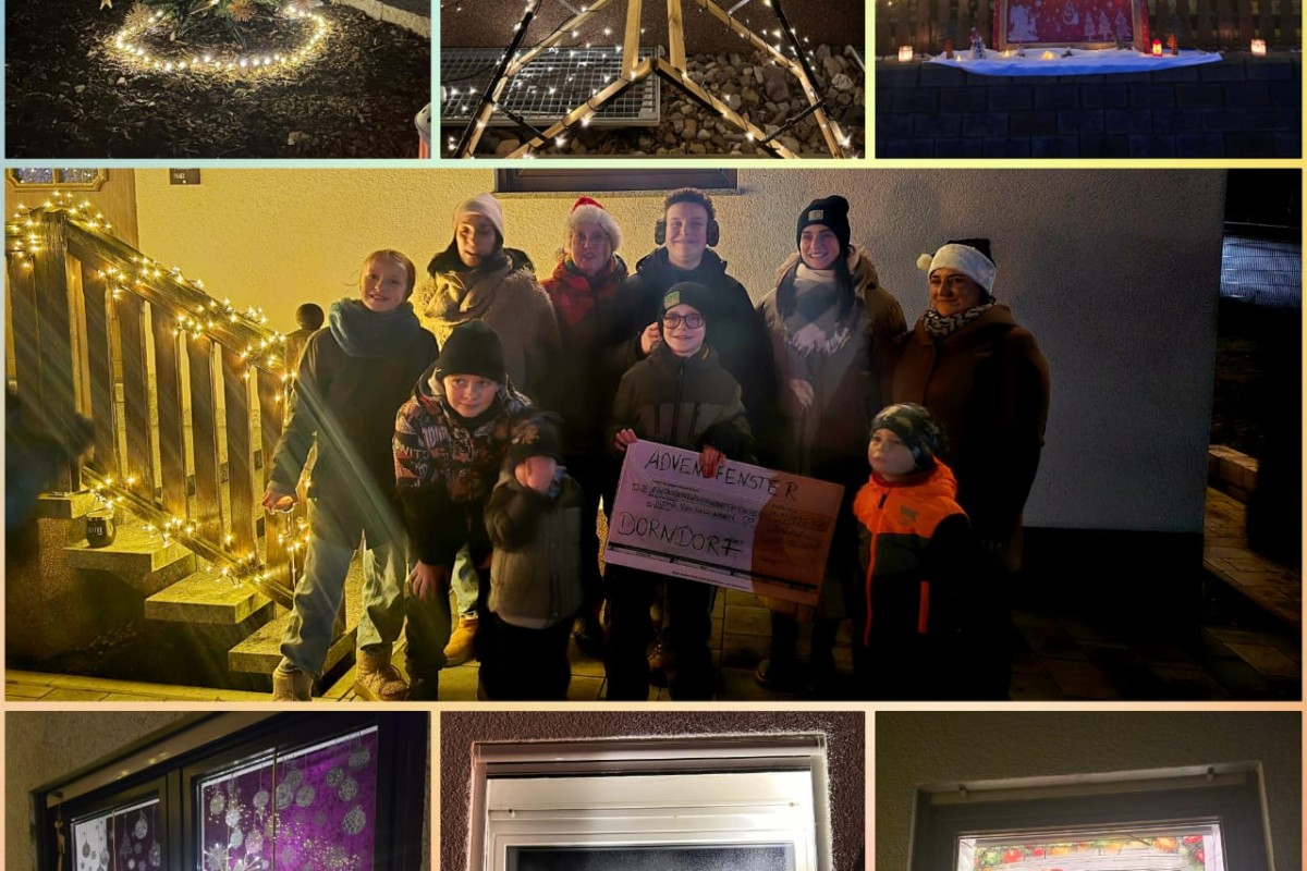 Spende 1265 Euro / Adventsfenster Dorndorf